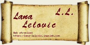 Lana Lelović vizit kartica